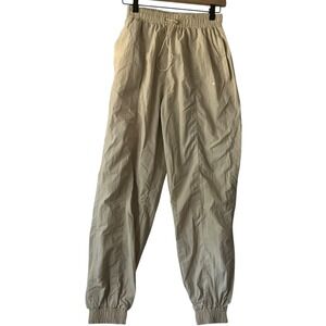 Wilo The Label Nylon Pants‎ Women's Size S Drawstring Waist Beige